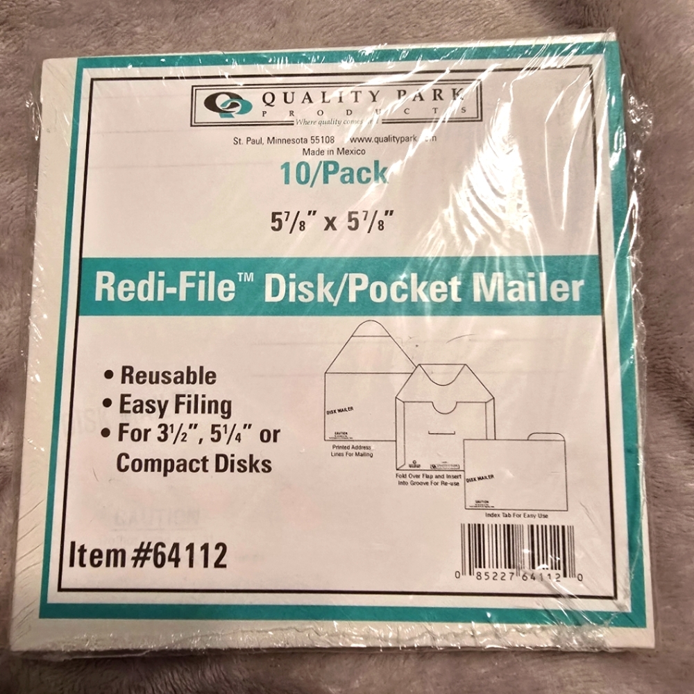 Quality Park Redi-File Disk Pocket Mailer